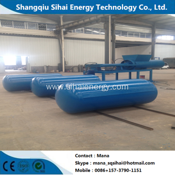 Waste tire recycling to fuel oil pyrolysis plant